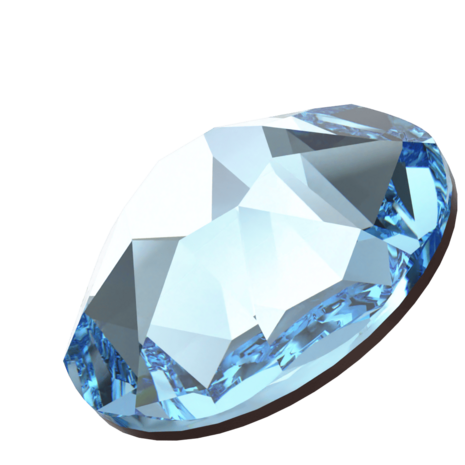 Aquamarine (202) SS30 - Swarovski Xirius Rose 2078 Hotfix Flatback per 36 stuks