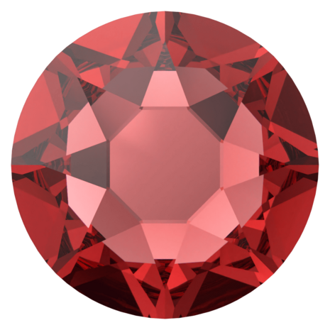 Indian Siam (327) SS12 - Swarovski Xirius Rose 2078 Hotfix Flatback per 144 stuks