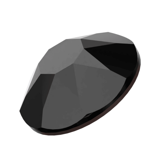 Jet (280) SS16 - Swarovski Xirius Rose 2078 Hotfix Flatback per 144 stuks