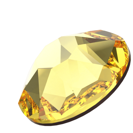 Light Topaz (226) SS34 - Swarovski Xirius Rose 2078 Hotfix Flatback per 36 stuks