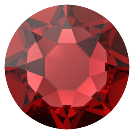 Siam (208) SS30 - Swarovski Xirius Rose 2078 Hotfix Flatback per 36 stuks