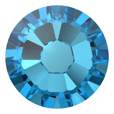 Crystal Bermuda Blue (001 BBL) SS10 - Swarovski Xilion Rose 2038 Hotfix Flatback per 144 stuks