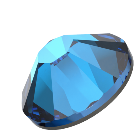 Crystal Bermuda Blue (001 BBL) SS6 - Swarovski Xilion Rose 2038 Hotfix Flatback per 144 stuks