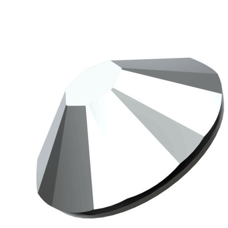 Crystal Light Chrome (001 LTCH) SS8 - Swarovski Xilion Rose 2038 Hotfix Flatback per 144 stuks