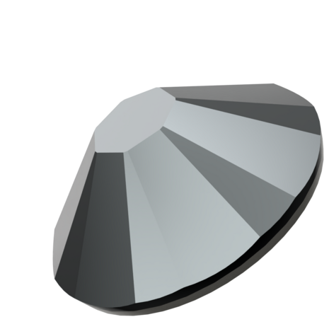 Jet Hematite (280 HEM) SS10 - Swarovski Xilion Rose 2038 Hotfix Flatback per 144 stuks
