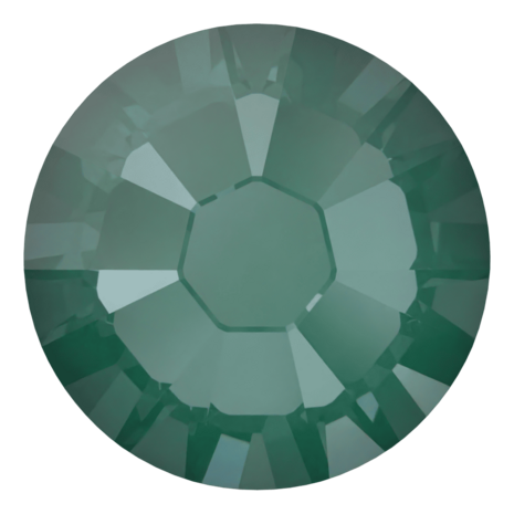 Crystal Pine Green Ignite (001 L170I) SS10 - Swarovski Xilion Rose 2038 Hotfix Flatback per 144 stuks