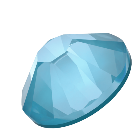 Crystal Teal Ignite (001 L178I) SS10 - Swarovski Xilion Rose 2038 Hotfix Flatback per 144 stuks