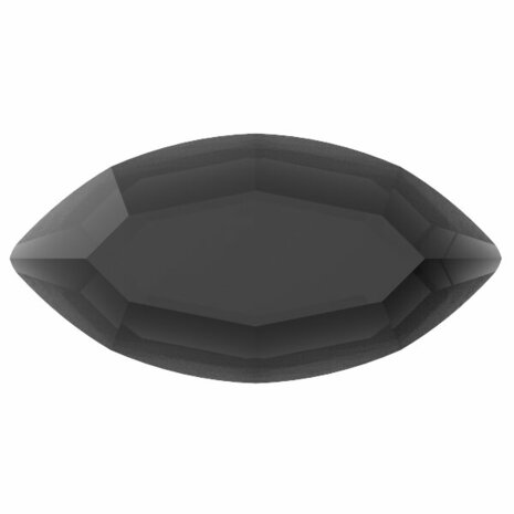 Preciosa Navette Maxima Jet Flat Back Non Hotfix Stones (6x3mm) - per 144 stuks