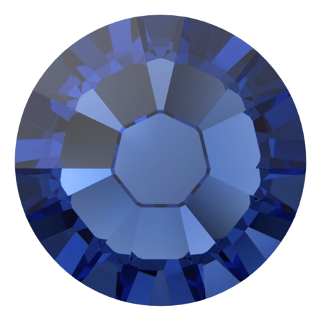 ReCreated&trade; Dark Sapphire (1404) SS6 - Swarovski Xilion Rose 2078 Hotfix Flatback per 144 stuks