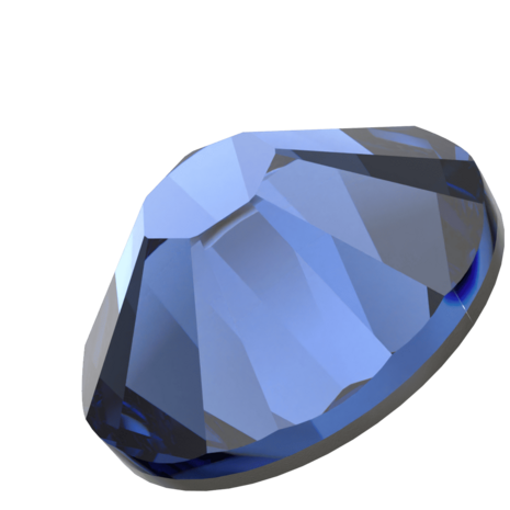 ReCreated&trade; Dark Sapphire (1404) SS8 - Swarovski Xilion Rose 2038 Hotfix Flatback per 144 stuks