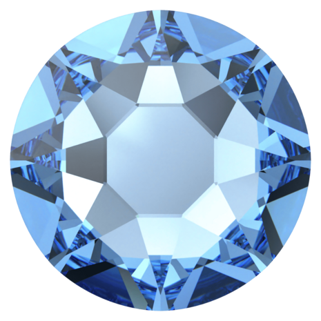 ReCreated&trade; Ice Blue (1405) SS30 - Swarovski Xirius Rose 2078 Hotfix Flatback per 36 stuks