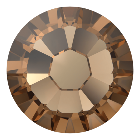 ReCreated&trade; Light Smoked Topaz (1402) SS8 - Swarovski Xilion Rose 2078 Hotfix Flatback per 144 stuks