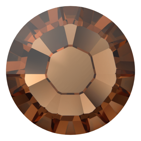 ReCreated&trade; Smoked Topaz (1403) SS8 - Swarovski Xilion Rose 2078 Hotfix Flatback per 144 stuks