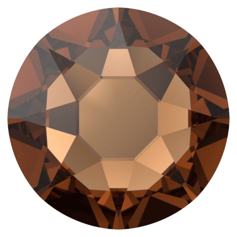 ReCreated&trade; Smoked Topaz (1403) SS34 - Swarovski Xirius Rose 2078 Hotfix Flatback per 36 stuks