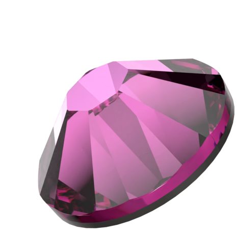 Dark Rose (1201 TCF&trade;) SS6 - Swarovski Xilion Rose 2038 Hotfix Flatback per 144 stuks