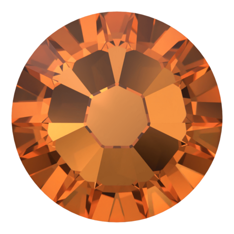 Dark Orange (1202 TCF&trade;) SS6 - Swarovski Xilion Rose 2038 Hotfix Flatback per 144 stuks