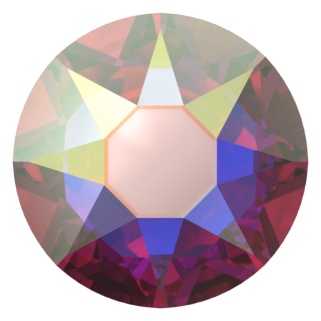 Light Rose AB (223AB) SS34 - Swarovski Xirius Rose 2078 Hotfix Flatback per 36 stuks
