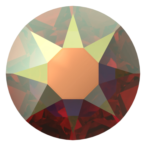 Light Siam AB (227AB) SS16 - Swarovski Xirius Rose 2078 Hotfix Flatback per 144 stuks