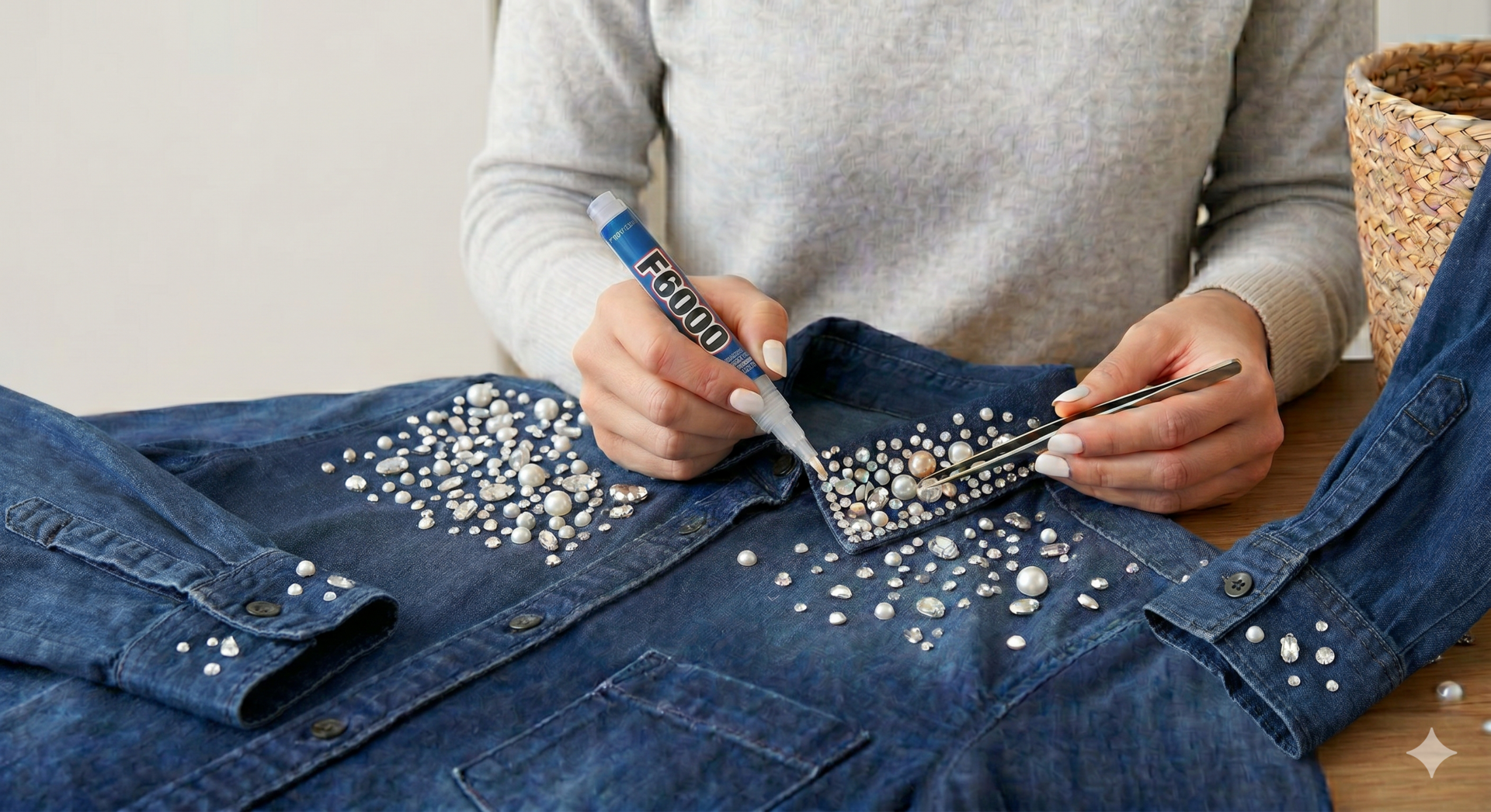 jas versieren met strass steentjes