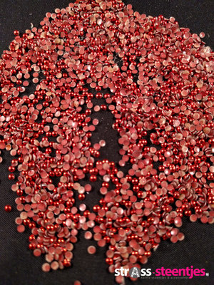 Hotfix Dome Studs SS 6 Kleur Rood