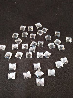 Hotfix steentjes DMC kwaliteit vierkant 8 mm Kleur Crystal (per 72 stuks)