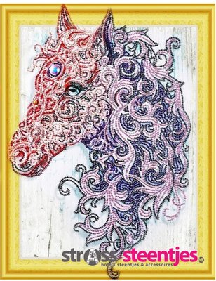 Diamond Painting pakket - Magisch Paard met speciale vormstenen 40x50 cm (Special)
