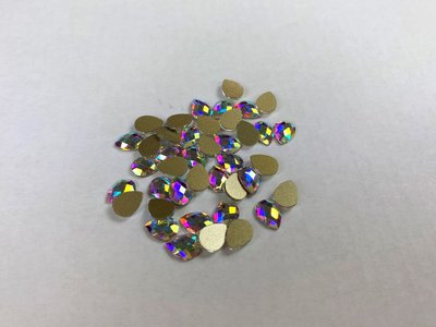 Bolle Druppel 8 mm Crystal AB Non hotfix Rhinestones figuren Superior Glamour kwaliteit (5013)