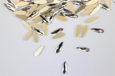 Druppel smal 8 mm Crystal Non hotfix Rhinestones figuren Superior Glamour kwaliteit (6006)