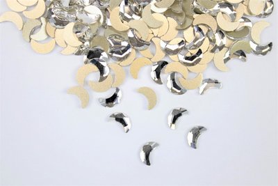 Halve Maan 8 mm Crystal Non hotfix Rhinestones figuren Superior Glamour kwaliteit (6066) (per 20 stuks)