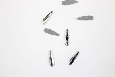 Druppel Smal 14 mm Crystal  Hotfix Rhinestones Figuren Superior kwaliteit (2008) (per 20 stuks)