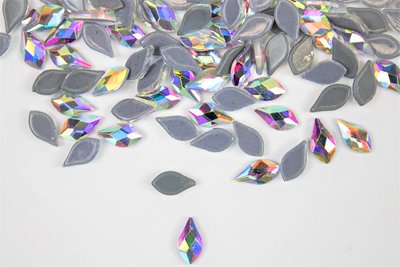 Bolle Druppel met Punt 4.2x7.8 mm Crystal AB Hotfix Rhinestones Figuren Superior kwaliteit (1024)