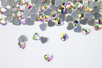 Hartje 6 mm Crystal AB Hotfix Rhinestones Figuren Superior kwaliteit (1047)