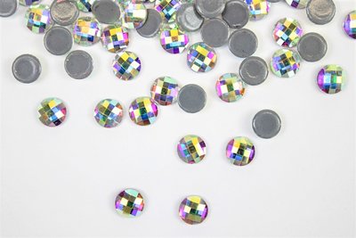 Rondje 6 mm Crystal AB Hotfix Rhinestones Figuren Superior kwaliteit (1080) (per 36 stuks)