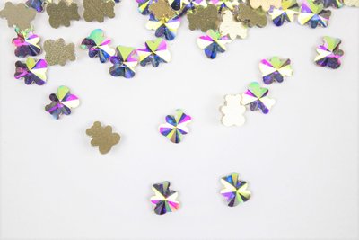 Beertje 7 mm Crystal AB Non hotfix Rhinestones figuren Superior Glamour kwaliteit (5060)