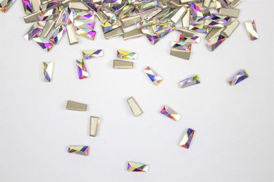 Smalle Trapeze 6 mm Crystal AB Non hotfix Rhinestones figuren Superior Glamour kwaliteit (5084)