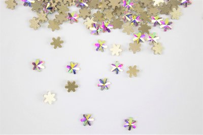 Sterbloemetje 5 mm Crystal AB Non hotfix Rhinestones figuren Superior Glamour kwaliteit (5035) (per 36 stuks)