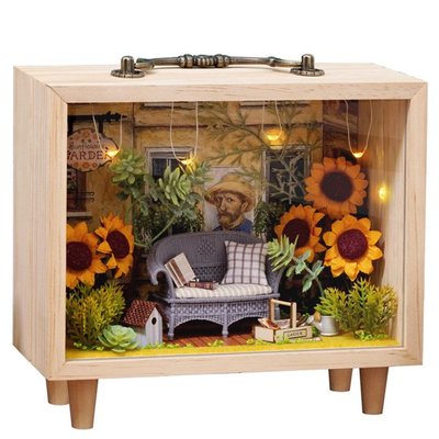 Mini Dollhouse - Little Wooden Box Serie - Sunflower Garden OP=OP