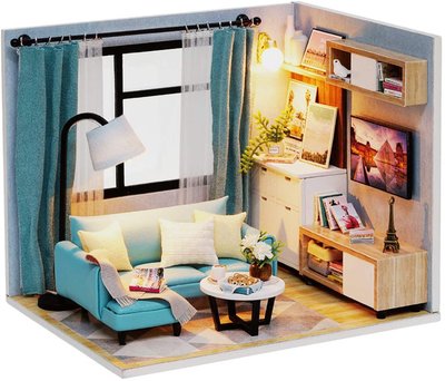 Mini Dollhouse - Roombox - Corner of Livingroom