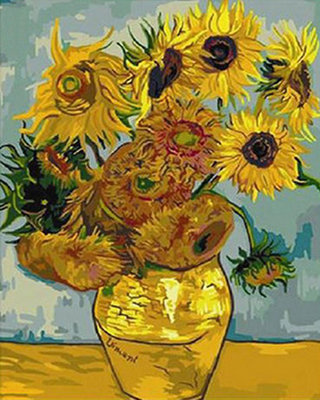 Diamond Painting pakket - Van Gogh Zonnebloemen 30x40 cm (full)