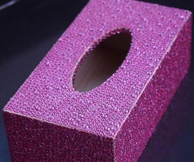 Diamond Painting Tissuebox - Roze 23x12x8 cm