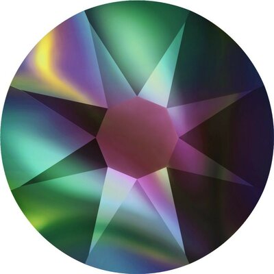 Swarovski hotfix steentjes kleur Crystal Dark Rainbow (001RABDK) SS16
