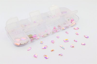 Superior Non hotfix figuren set in opbergdoosje - Rose AB