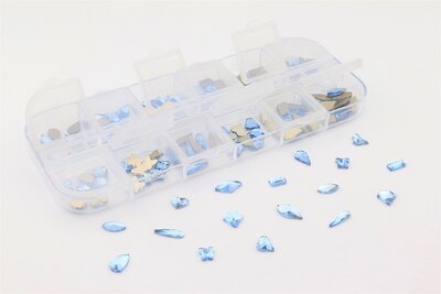 Superior Non hotfix figuren set in opbergdoosje - Light Sapphire