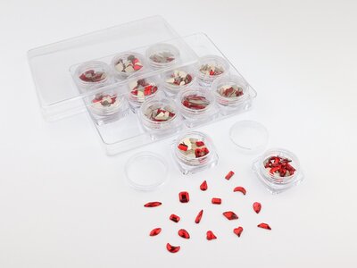 Non hotfix figuren in potjes met opbergdoosje - Light Siam