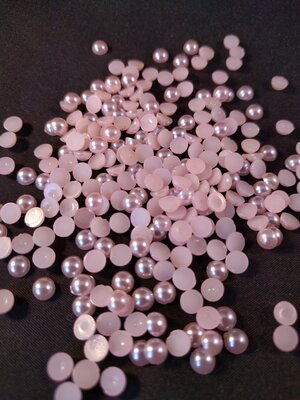 Non-Hotfix Parels Licht Roze 3 mm (SS12) per 3,5 gram (ca. 350 stuks)