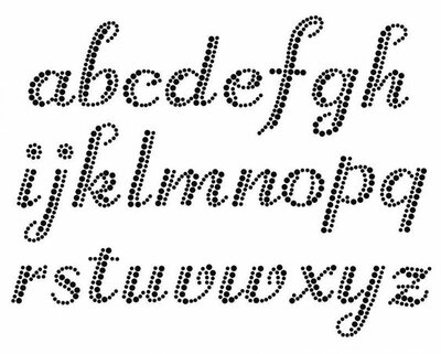 Hotfix Patroon Alfabet sierlijke letters