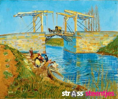 Diamond Painting pakket - Van Gogh De brug van Langlois 60x50 cm (full)