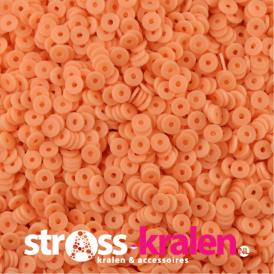 Katsuki polymeer disc kralen (6 mm) Light Orange ca. 1000 stuks
