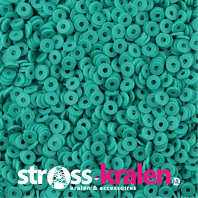 Katsuki polymeer disc kralen (6 mm) Turquoise Green ca. 1000 stuks