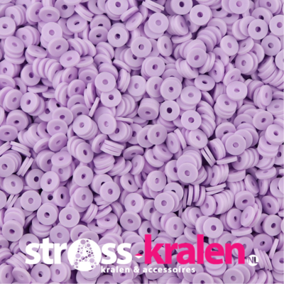 Katsuki polymeer disc kralen (6 mm) Pale Lavender ca. 1000 stuks